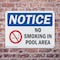 Signmission No Smoking In Pool Area OSHA Notice Sign, Plastic, 10in W x 7in L, 2PK OS-2PACK-NS-P-710-L-16184 - alternate 3